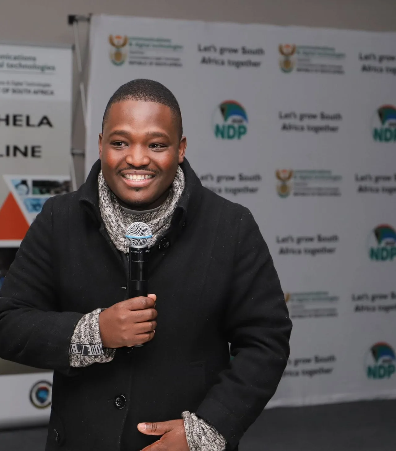 Thabiso Naleli, founder of Naleli Innovations, smiling while speaking at an event